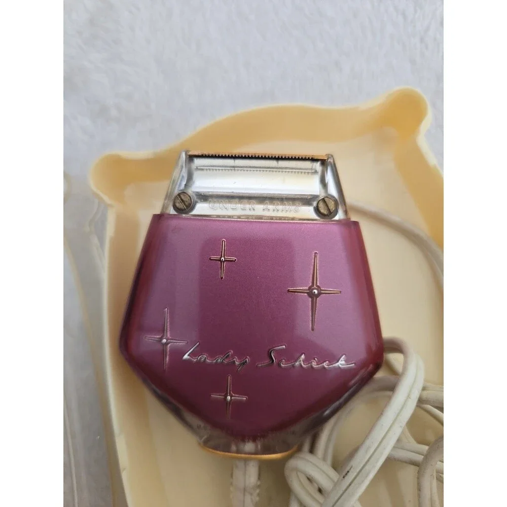 Vintage Lady Schick Electric Razor Pink Magenta Starburst MCM Women's Shaver